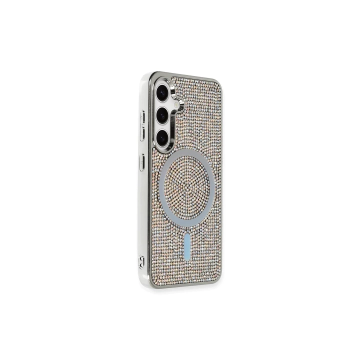 BFS  Samsung Galaxy S24 Kılıf Diamond Magsafe Kapak - Rainbow