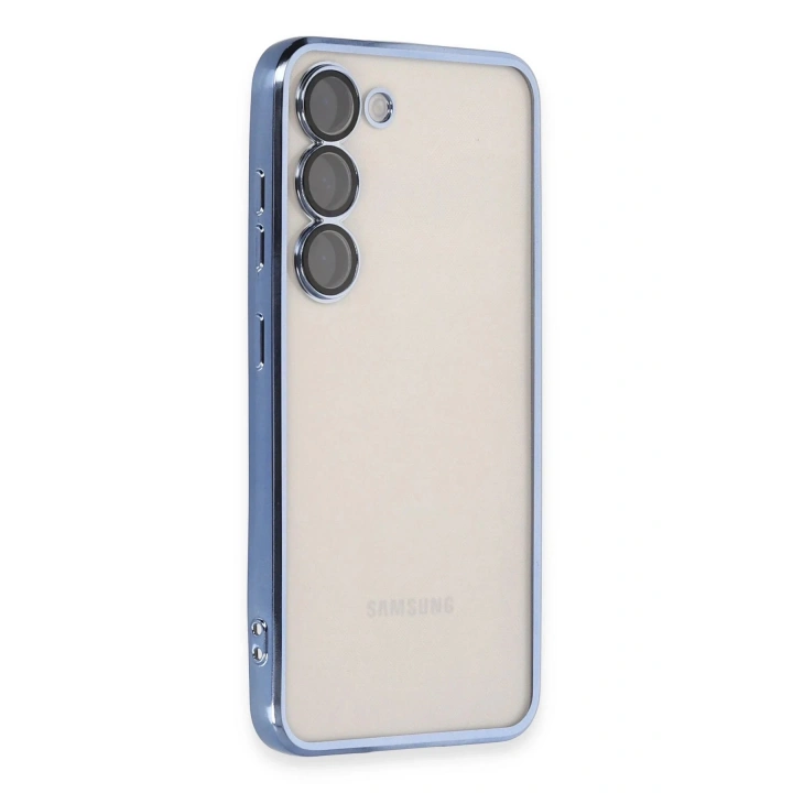 BFS Samsung Galaxy S24 Kılıf Lensli Silikon - Açık Mavi