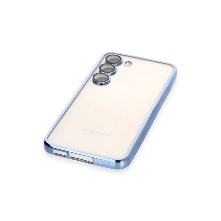 BFS Samsung Galaxy S24 Kılıf Lensli Silikon - Açık Mavi