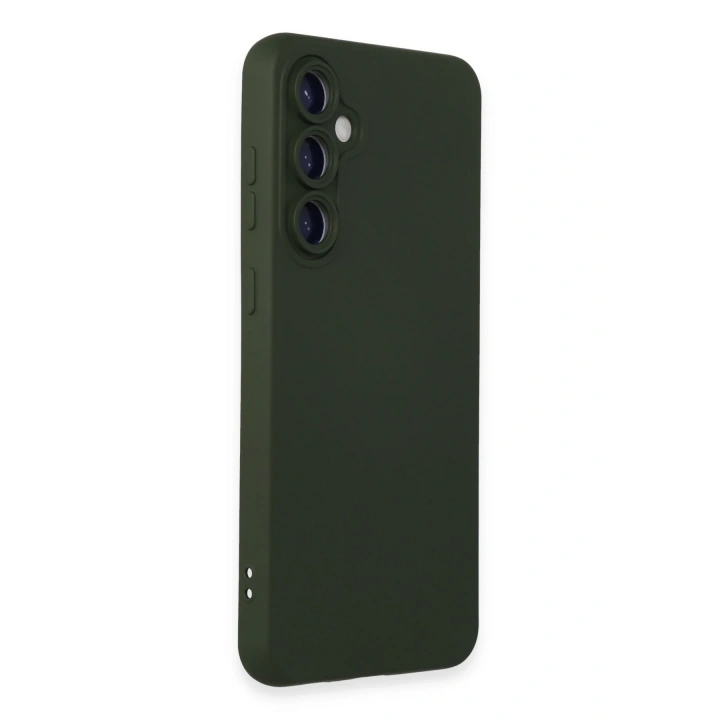 BFS  Samsung Galaxy S24 Kılıf Nano içi Kadife Silikon - Koyu Yeşil