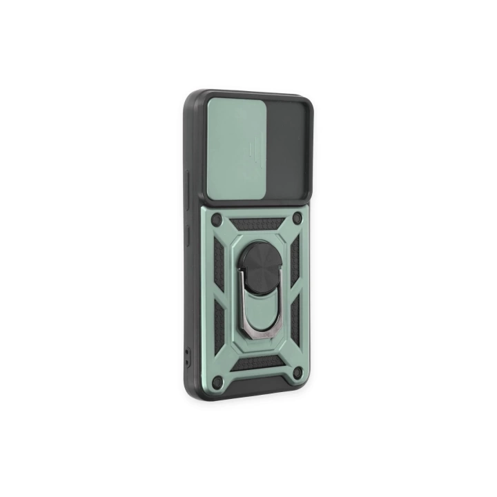 BFS  Samsung Galaxy S24 Kılıf Pars Lens Yüzüklü Silikon - Yeşil