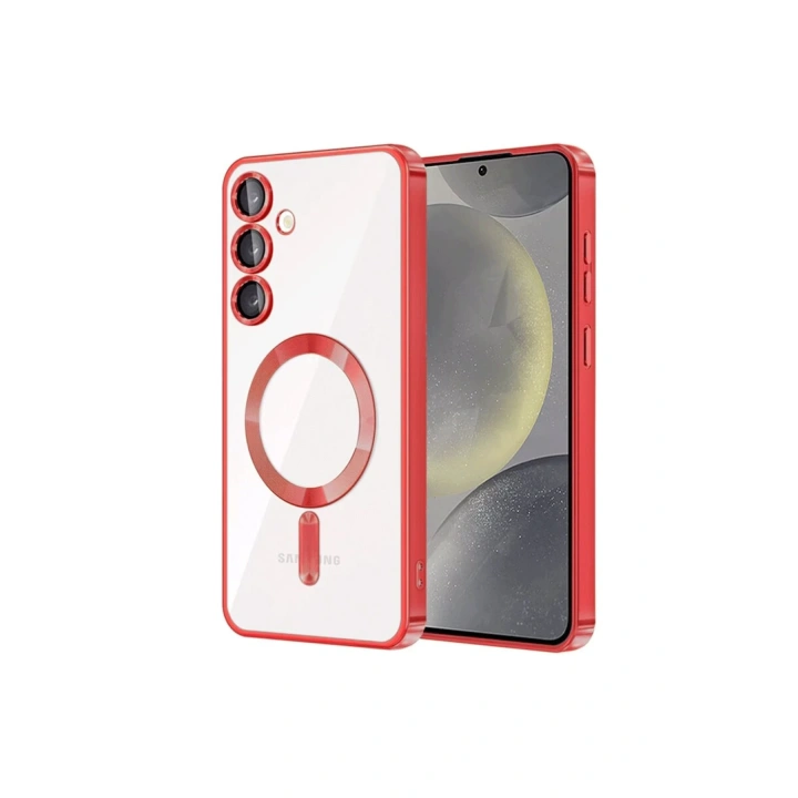 BFS  Samsung Galaxy S24 Plus Kılıf Kross Magneticsafe Kapak - Kırmızı