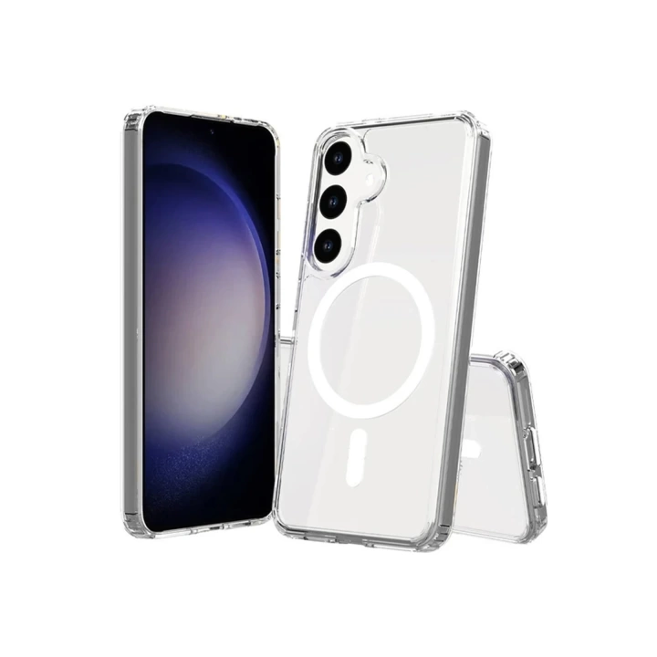 BFS  Samsung Galaxy S24 Plus Kılıf Magneticsafe Şeffaf Silikon - Şeffaf