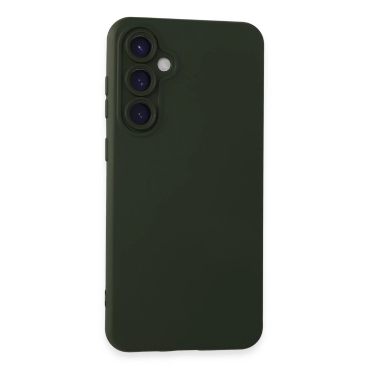 BFS  Samsung Galaxy S24 Plus Kılıf Nano içi Kadife Silikon - Koyu Yeşil
