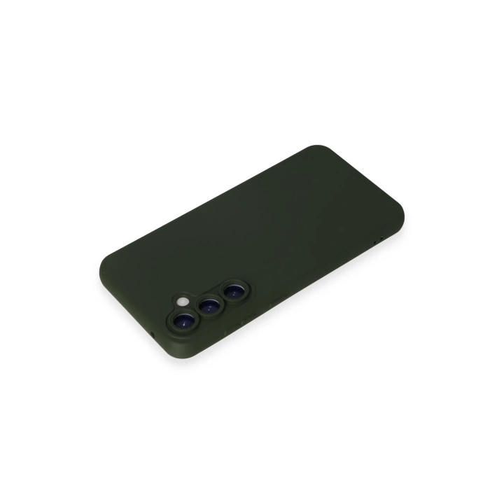 BFS  Samsung Galaxy S24 Plus Kılıf Nano içi Kadife Silikon - Koyu Yeşil