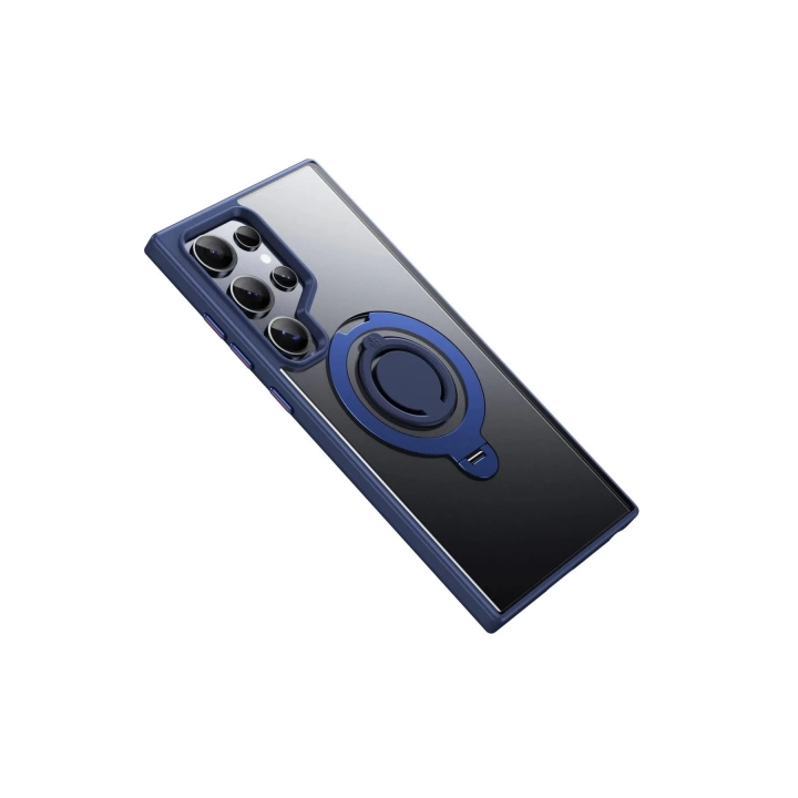 BFS  Samsung Galaxy S24 Ultra Avatar 360 Dönen Magsafe Kapak - Lacivert