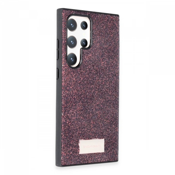 BFS  Samsung Galaxy S24 Ultra Bright Simli Kapak - Derin Mor