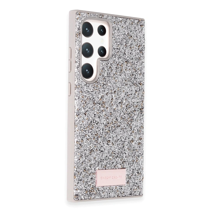 BFS  Samsung Galaxy S24 Ultra Bright Simli Kapak - Gümüş