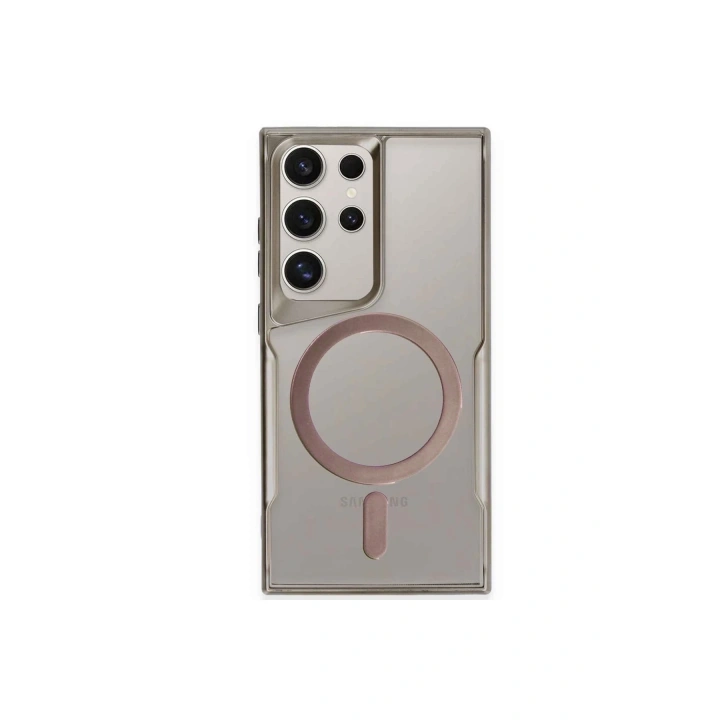 BFS  Samsung Galaxy S24 Ultra Kılıf Boyi Magsafe Silikon Kapak - Titan Gri