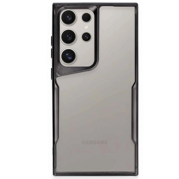 BFS  Samsung Galaxy S24 Ultra Kılıf Boyi Silikon Kapak - Siyah