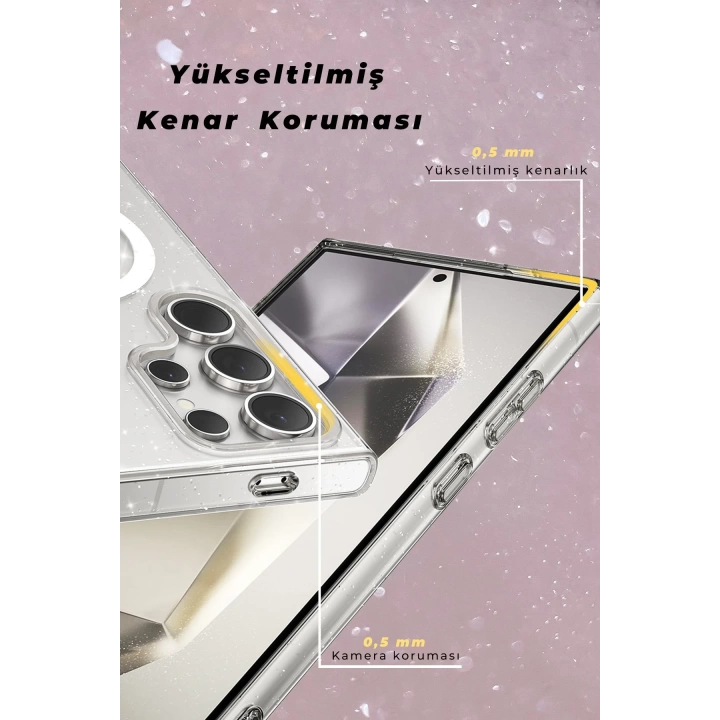 BFS  Samsung Galaxy S24 Ultra Kılıf Glow Magsafe Kapak - Siyah
