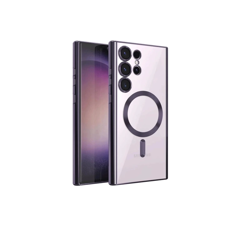 BFS  Samsung Galaxy S24 Ultra Kılıf Kross Magneticsafe Kapak - Mor