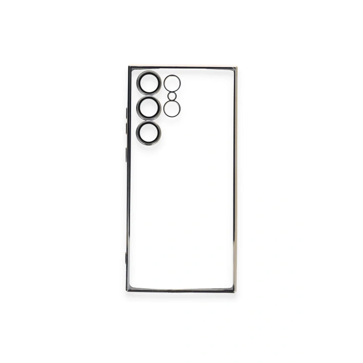 BFS Samsung Galaxy S24 Ultra Kılıf Lensli Silikon - Gümüş