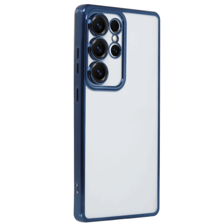 BFS Samsung Galaxy S24 Ultra Kılıf Lensli Silikon - Lacivert