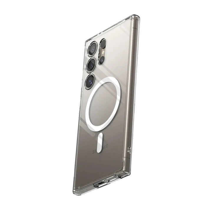 BFS  Samsung Galaxy S24 Ultra Kılıf Magneticsafe Şeffaf Silikon - Şeffaf