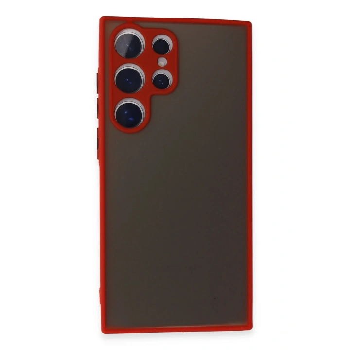 BFS  Samsung Galaxy S24 Ultra Kılıf Montreal Silikon Kapak - Kırmızı