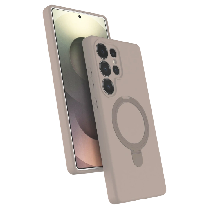 BFS  Samsung Galaxy S24 Ultra Regal Magsafe Standlı Kapak - Çöl Titanyum