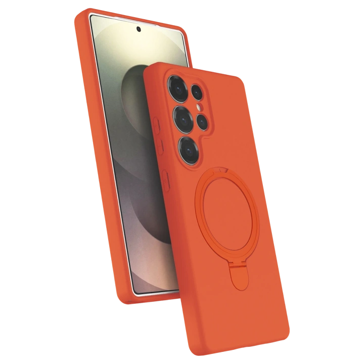 BFS  Samsung Galaxy S24 Ultra Regal Magsafe Standlı Kapak - Turuncu