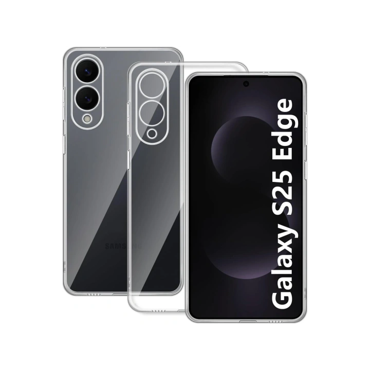 BFS  Samsung Galaxy S25 Edge Kılıf Lüx Şeffaf Silikon