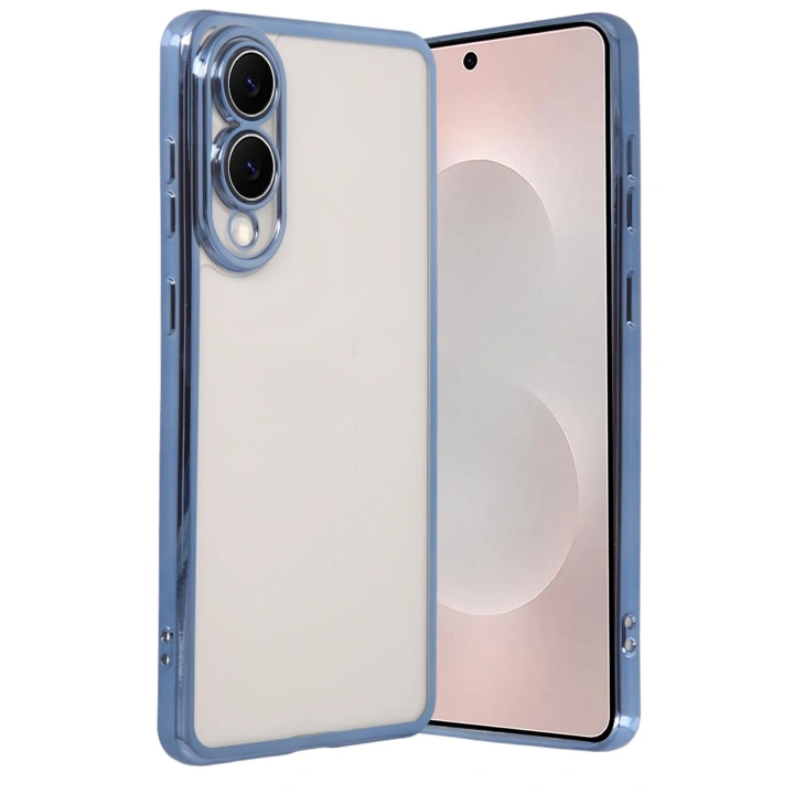 BFS  Samsung Galaxy S25 Edge  Lensli Silikon - Açık Mavi