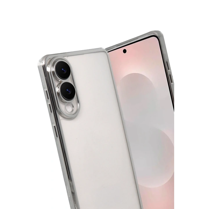 BFS  Samsung Galaxy S25 Edge  Lensli Silikon - Gümüş