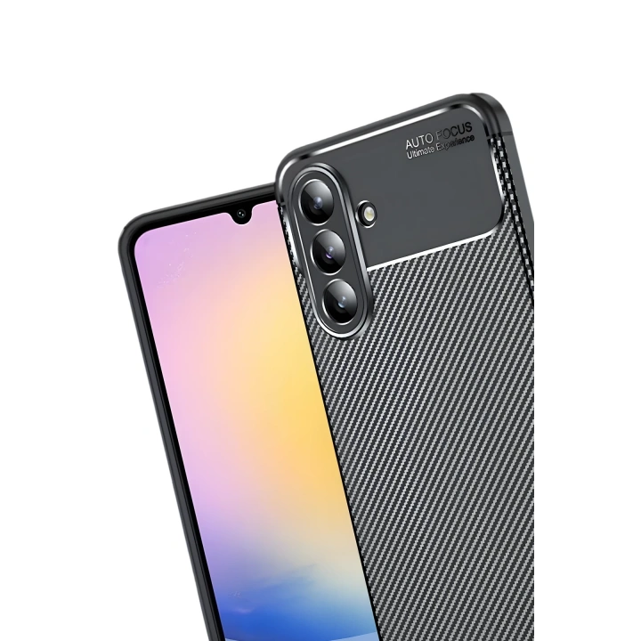 BFS  Samsung Galaxy S25 FE Auto Focus Karbon Kapak - Siyah