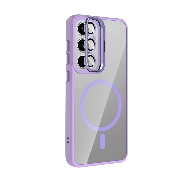 BFS  Samsung Galaxy S25 FE Remim Lensli Magsafe Standlı Kapak - Lila