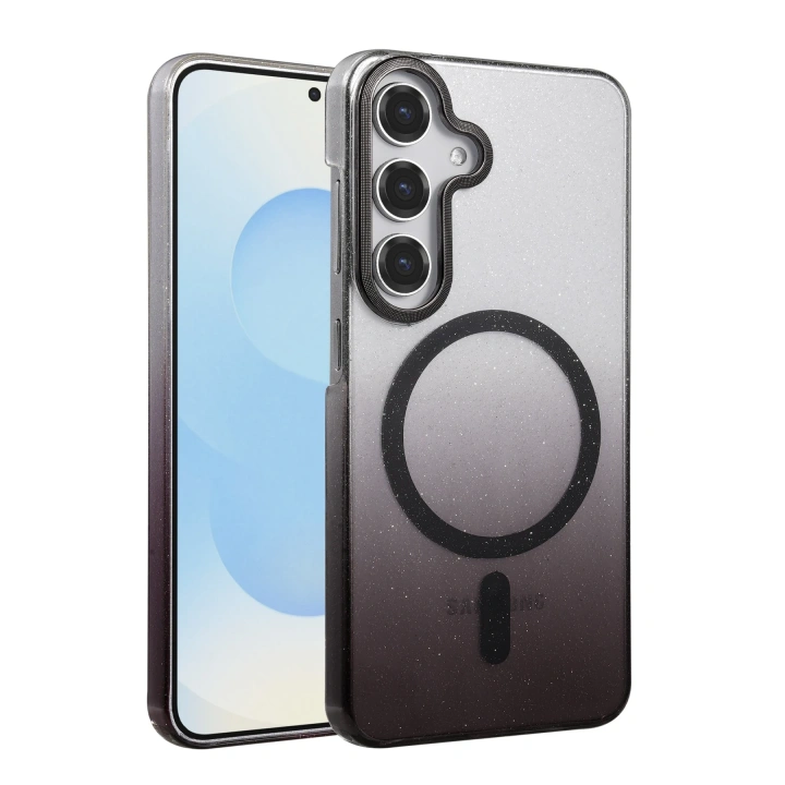 BFS  Samsung Galaxy S25 Glossy Magsafe Kapak - Siyah