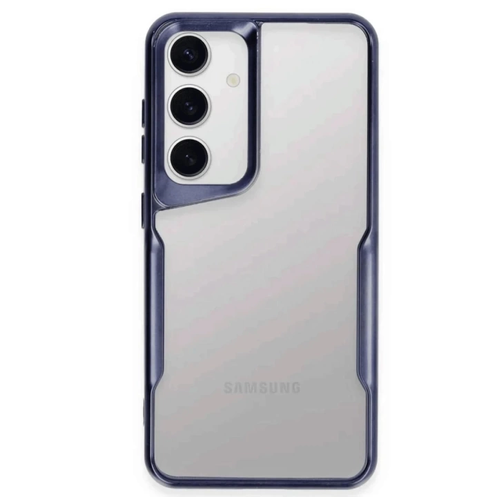 BFS  Samsung Galaxy S25 Kılıf Boyi Silikon Kapak - Lacivert