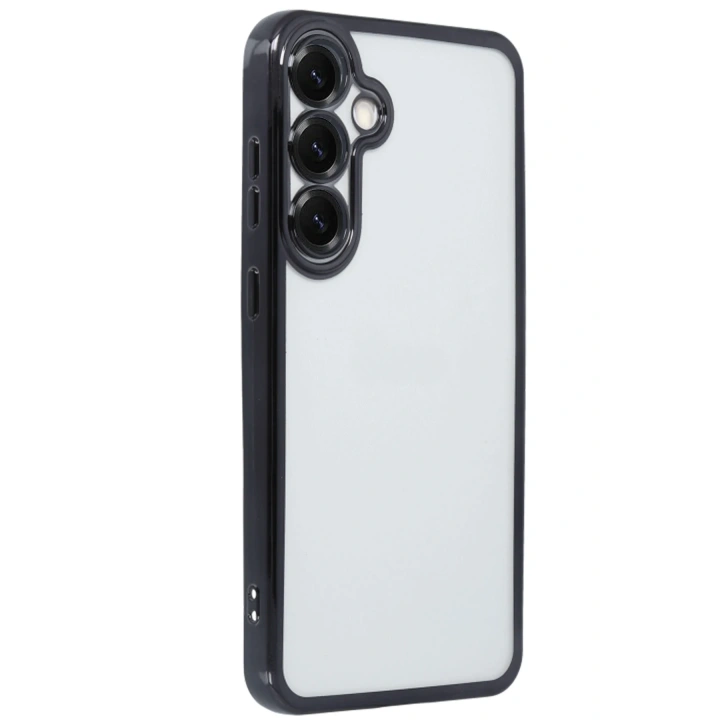 BFS  Samsung Galaxy S25 Kılıf  Lensli Silikon - Siyah