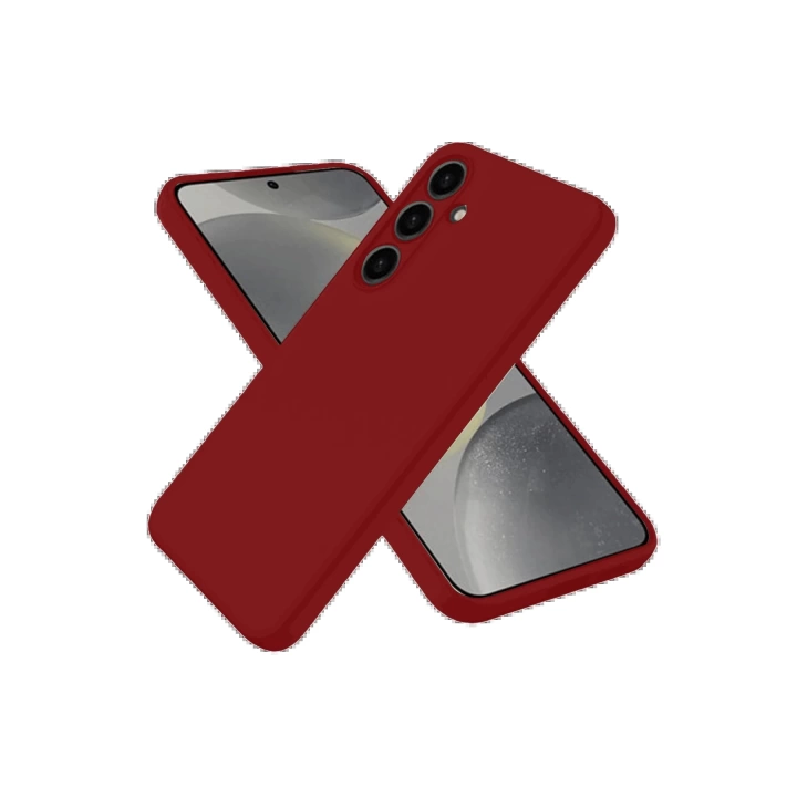 BFS  Samsung Galaxy S25 Kılıf Nano içi Kadife Silikon - Kırmızı