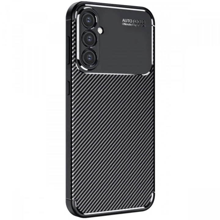 BFS  Samsung Galaxy S25 Plus Kılıf Auto Focus Karbon Kapak - Siyah
