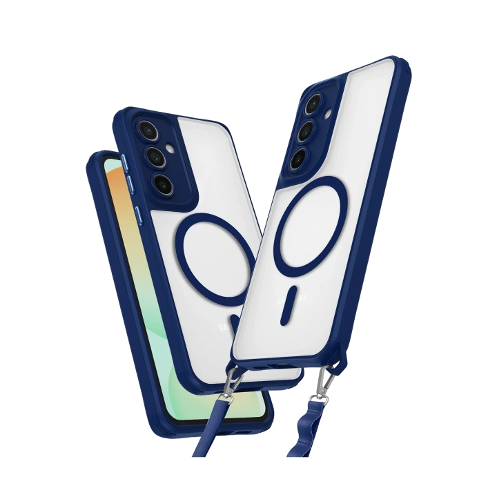 BFS  Samsung Galaxy S25 Plus Kılıf Enka Magsafe Silikon Kılıf - Lacivert