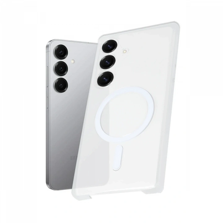 BFS  Samsung Galaxy S25 Plus Kılıf PC Zara Magsafe Şeffaf Kılıf - Şeffaf
