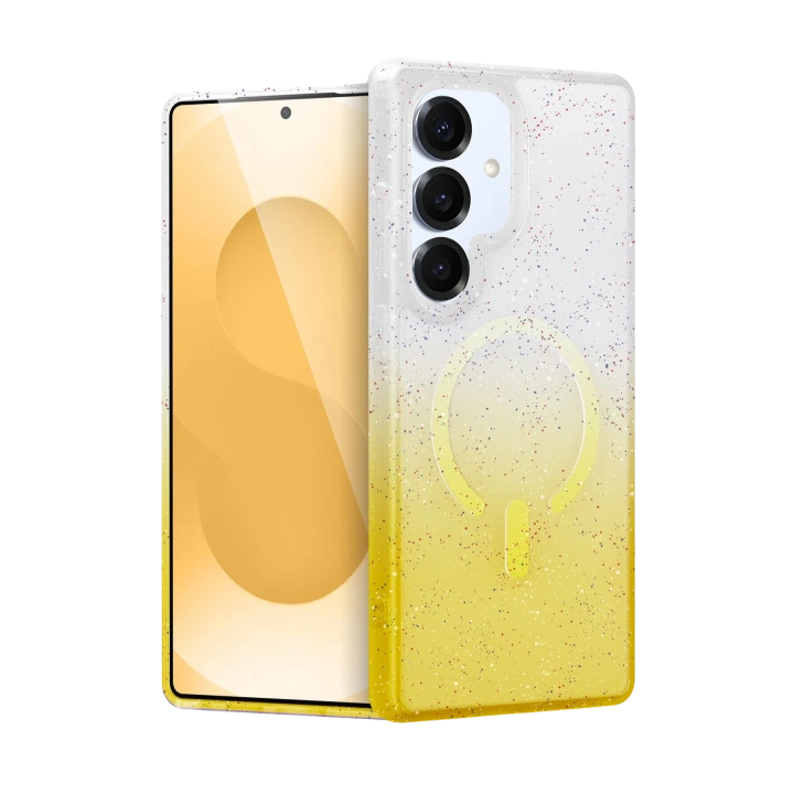 BFS  Samsung Galaxy S25 Plus Pummel Shiny Magsafe Kapak - Gold