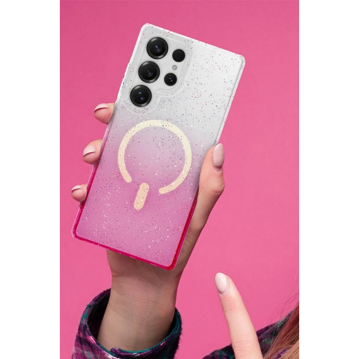 BFS  Samsung Galaxy S25 Plus Pummel Shiny Magsafe Kapak - Gold