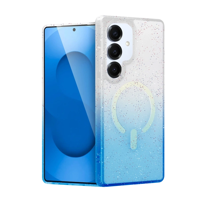 BFS  Samsung Galaxy S25 Pummel Shiny Magsafe Kapak - Mavi