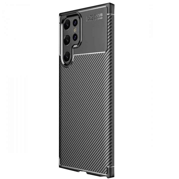 BFS  Samsung Galaxy S25 Ultra Kılıf Auto Focus Karbon Kapak - Siyah