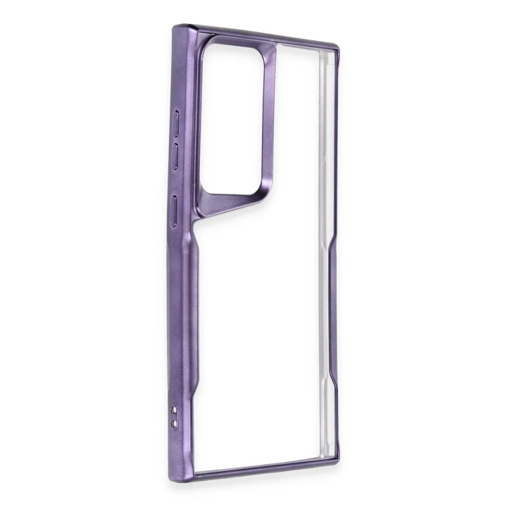 BFS  Samsung Galaxy S25 Ultra Kılıf Boyi Silikon Kapak - Derin Mor