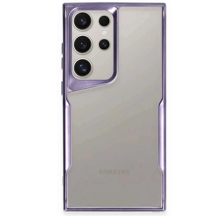 BFS  Samsung Galaxy S25 Ultra Kılıf Boyi Silikon Kapak - Derin Mor