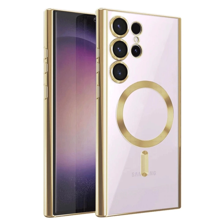 BFS  Samsung Galaxy S25 Ultra Kılıf Kross Magneticsafe Kapak - Gold