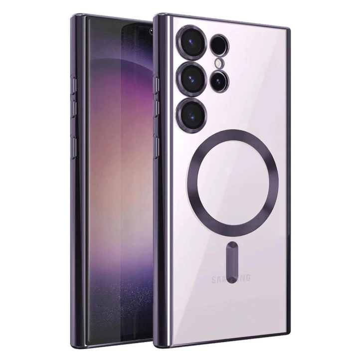 BFS  Samsung Galaxy S25 Ultra Kılıf Kross Magneticsafe Kapak - Mor