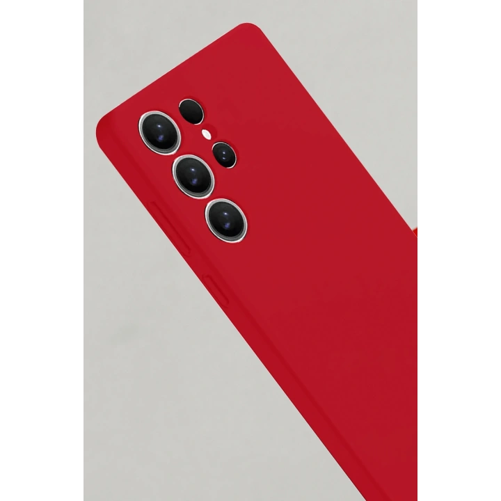 BFS  Samsung Galaxy S25 Ultra Kılıf Nano içi Kadife Silikon - Kırmızı