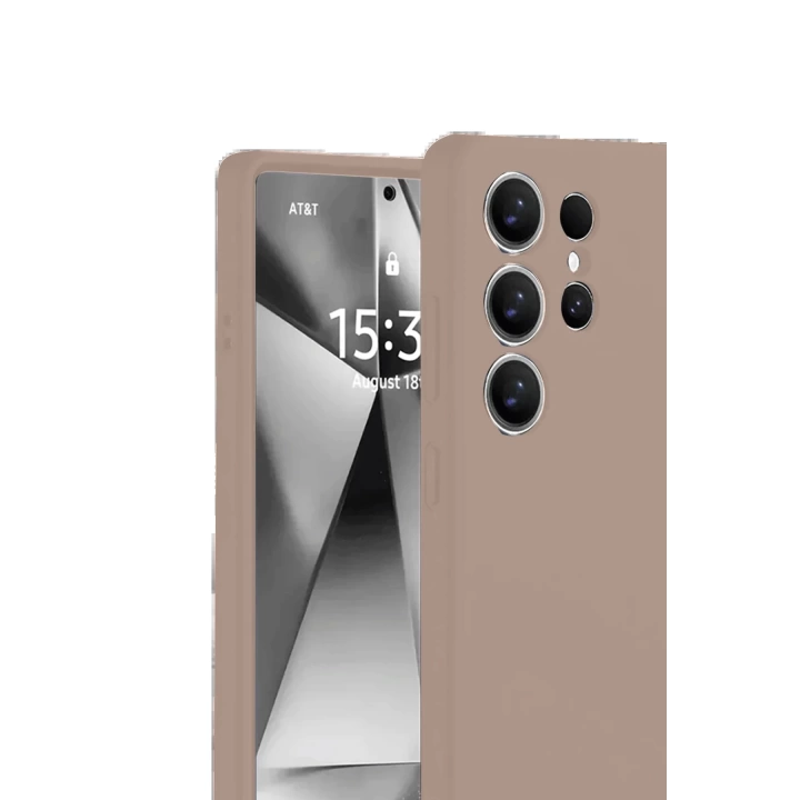 BFS Samsung Galaxy S25 Ultra Kılıf Nano içi Kadife Silikon - Pudra