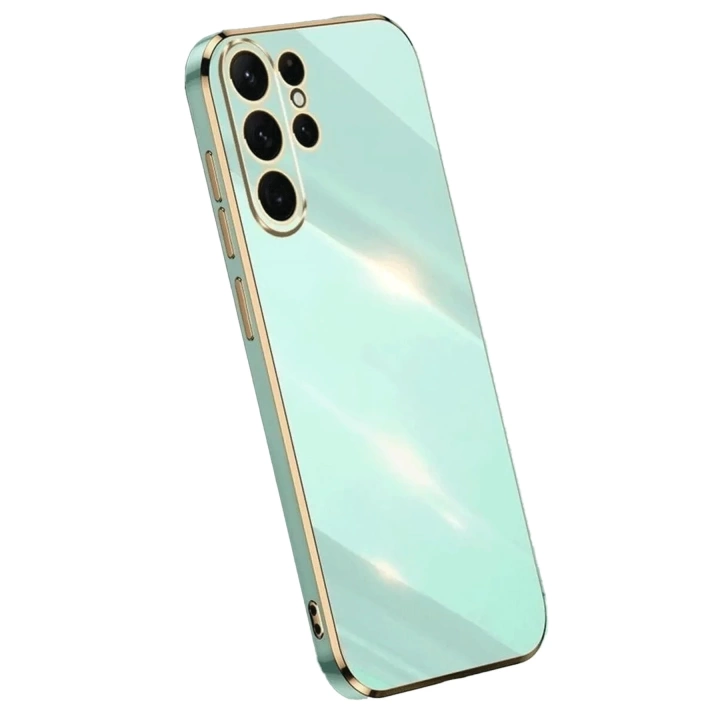 BFS  Samsung Galaxy S25 Ultra Kılıf Volet Silikon - Açık Yeşil