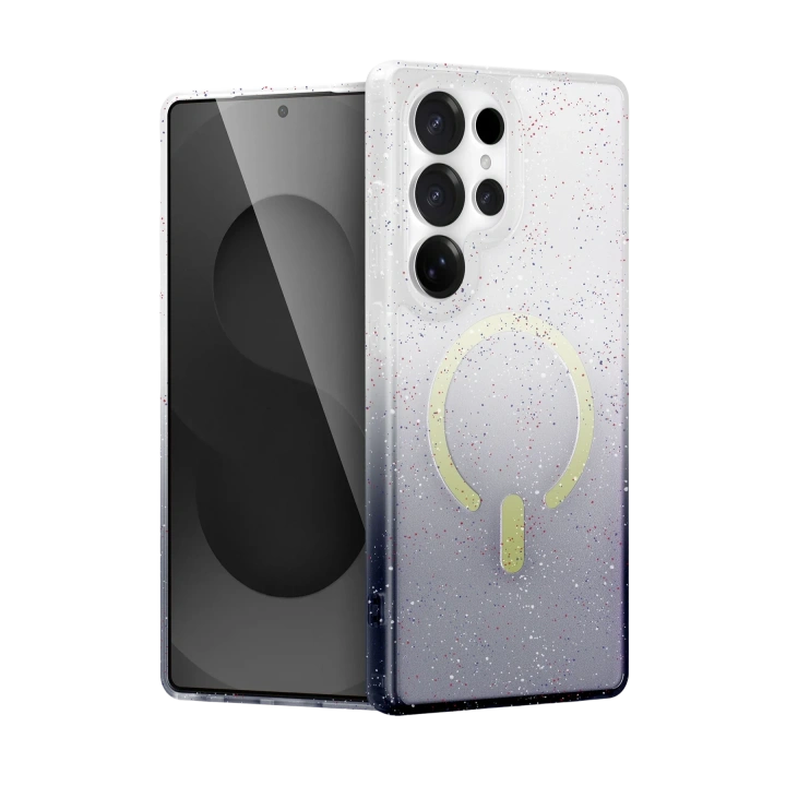 BFS  Samsung Galaxy S25 Ultra Pummel Shiny Magsafe Kapak - Siyah