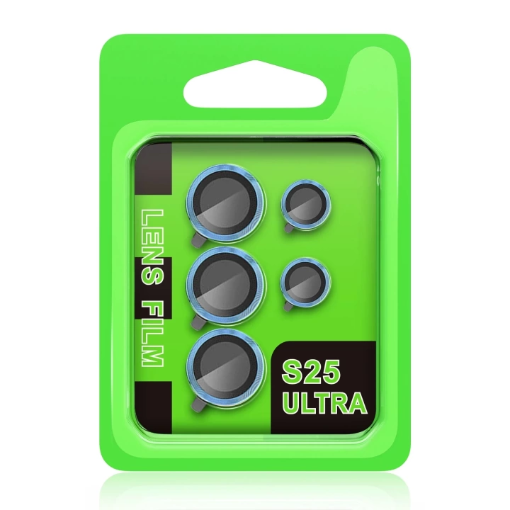 BFS Samsung Galaxy S25 Ultra Raze Metal Kamera Lens - Mavi