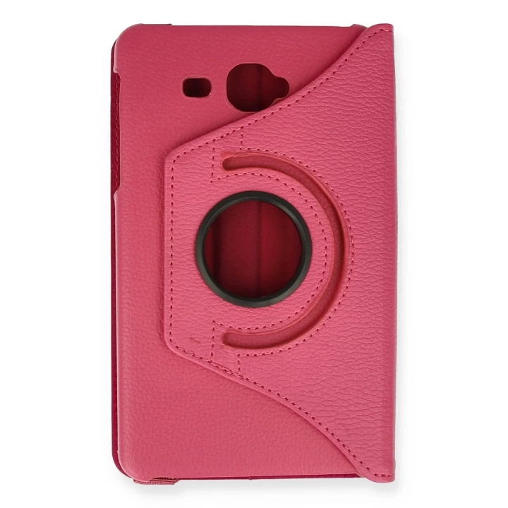 BFS Samsung Galaxy T280 Tab A 7 Kılıf 360 Tablet Deri Kılıf - Pembe