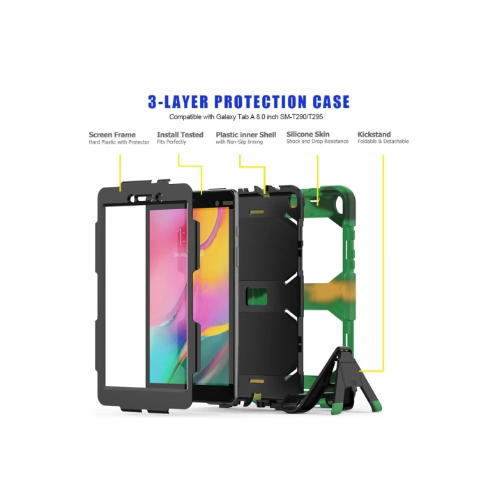 BFS  Samsung Galaxy T290 Tab A 8 Kılıf Griffin Tablet Kapak - Kamuflaj