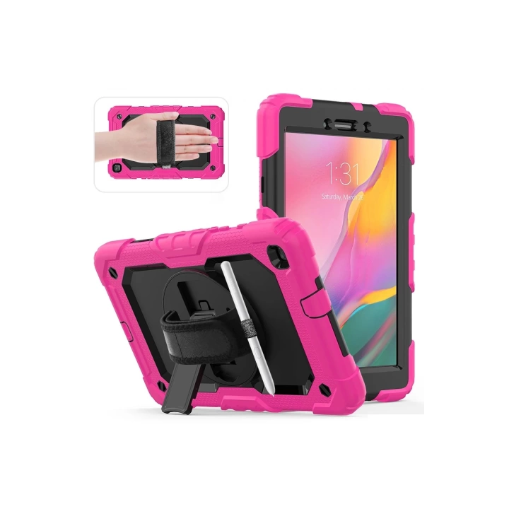 BFS  Samsung Galaxy T290 Tab A 8 Kılıf Pars Tablet Kapak - Pembe